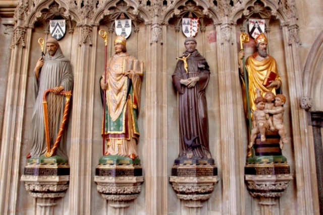 Holy Figures in Salisbury Cathedral in Salisbury, England